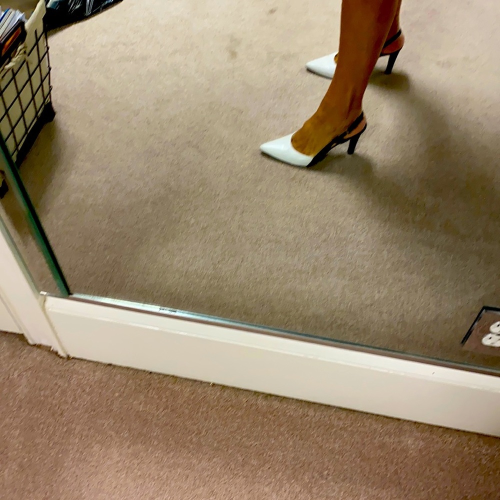 Franco Sarto black and white pumps! Elegant!